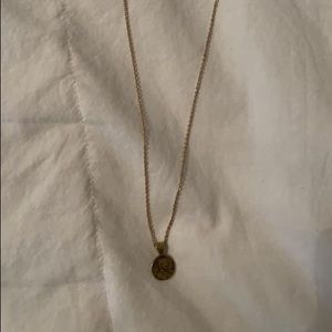 Mini penny pendant necklace gold
